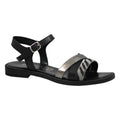 Sandales basses élégantes à bride ajustable - Noires pour femmes