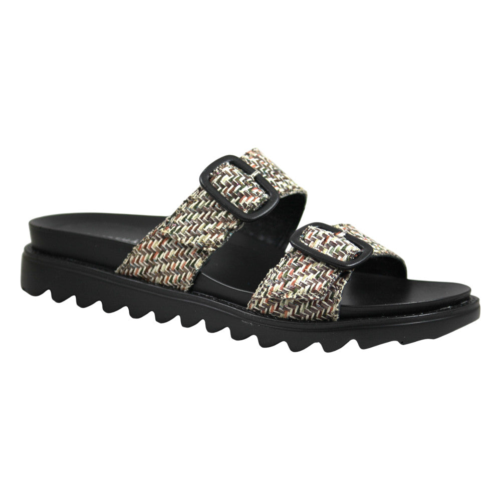 Sandali con doppia fibbia regolabile - Donna