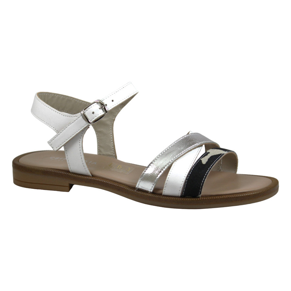 Elegant low sandals with adjustable strap - Women