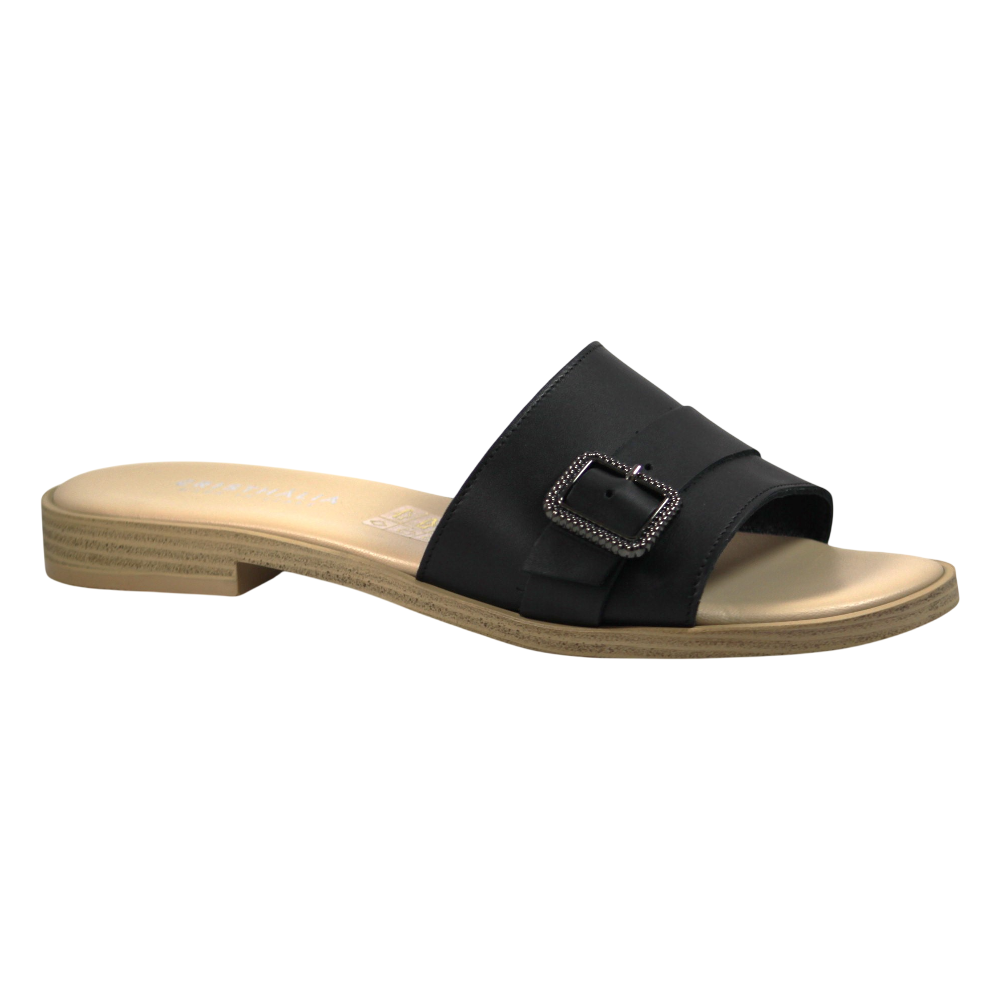 Sandale artisanale en cuir avec boucle - Femme