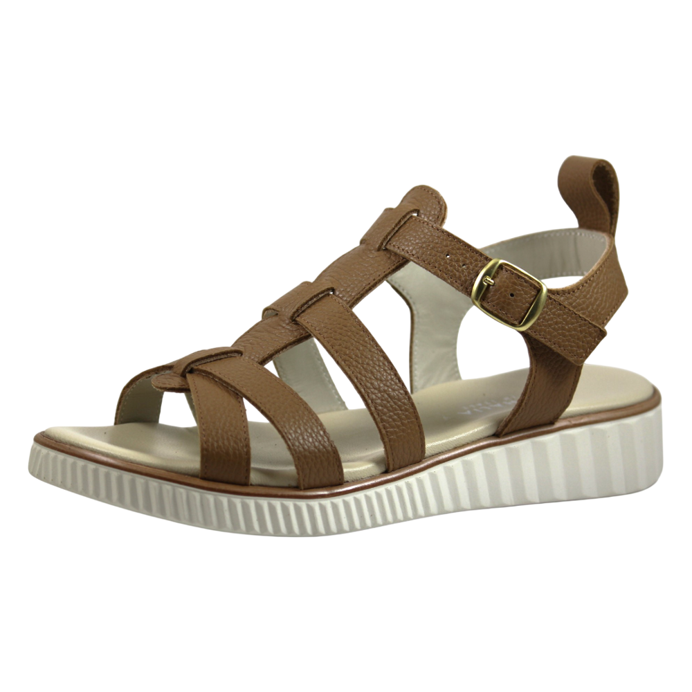 Sandali sportivi a gabbia Sara 3417 - Donna - Cuoio Martellato