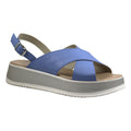 Sandales compensées à brides croisées - Denim femme