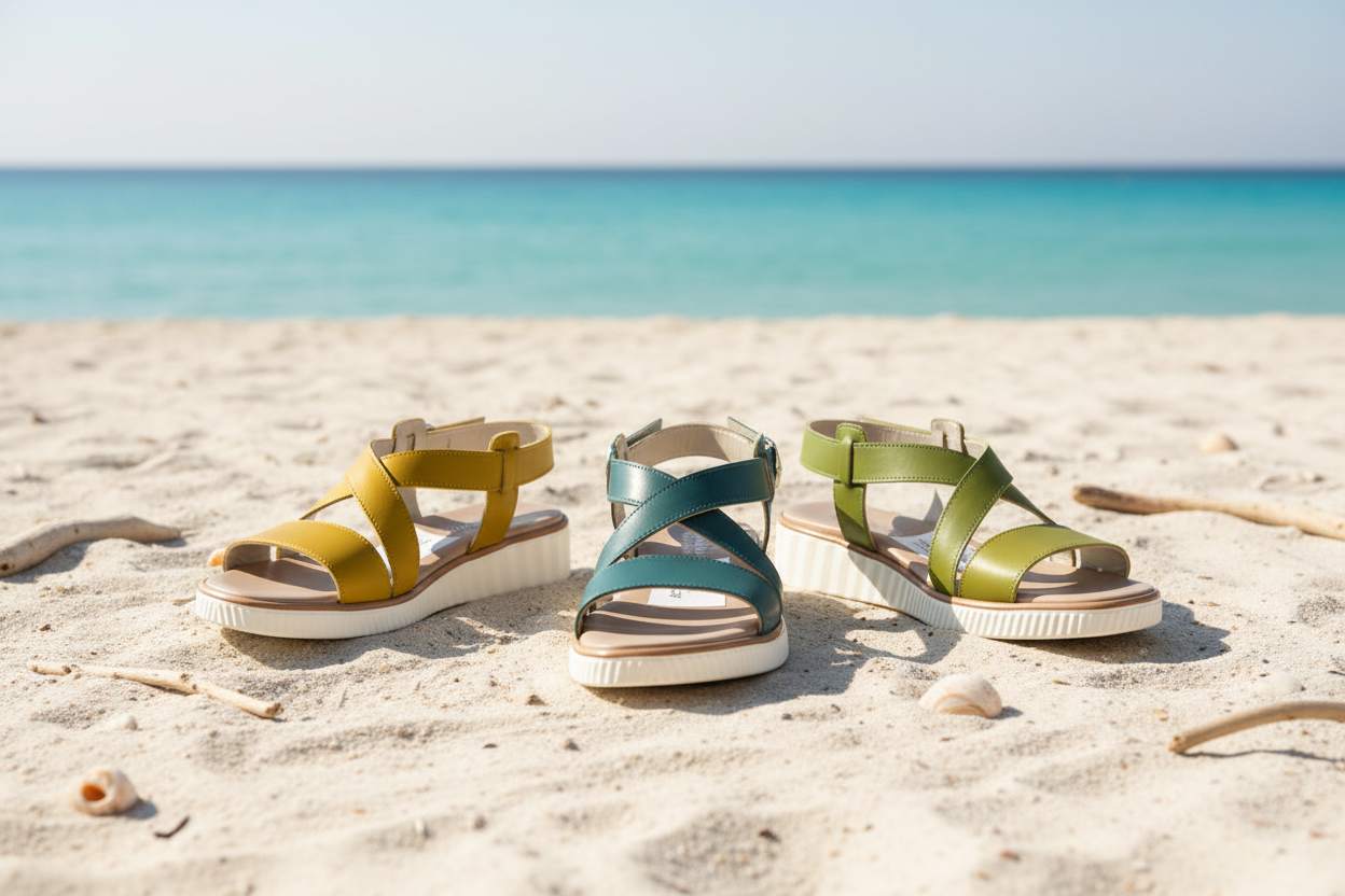 Sandali in contesto estivo