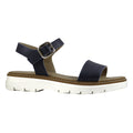 Sandalo con Fascetta e Suola Chunky – Pelle Blu Navy