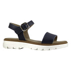 Sandalo con Fascetta e Suola Chunky – Pelle Blu Navy